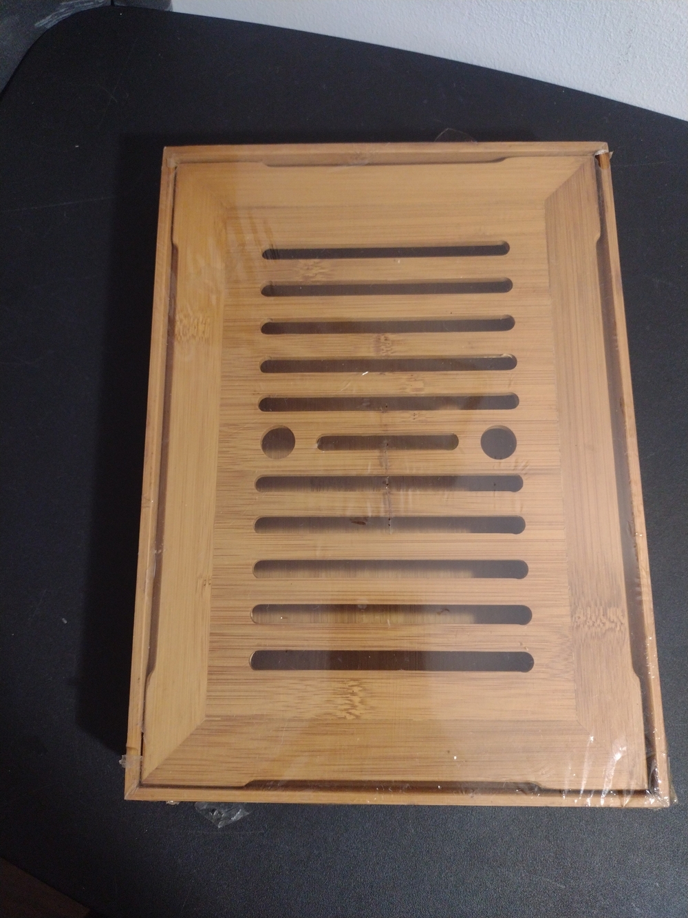 Natural Bamboo Bath Vanity Tray - Bamboo Finish